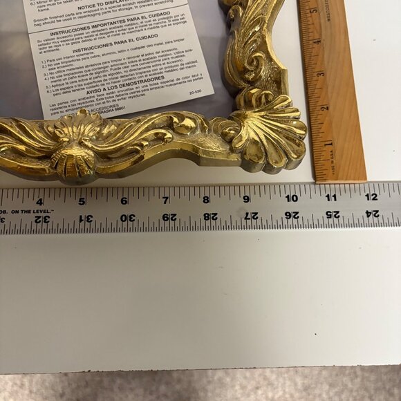 Jesus Resurrection Praying Hands Goldtone Ornate Frame Christian Wall Decor VTG - Picture 4 of 10